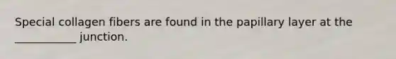 Special collagen fibers are found in the papillary layer at the ___________ junction.
