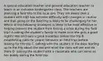 A special education teacher and general education teacher co teach in an inclusion kindergarten class. The teachers are planning a field trip to the local zoo. They are aware that a student with ASD has extreme difficulty with changes in routine and that going on the field trip is likely to be challenging for her. Which of the following strategies is likely to be most effective in helping prevent the student from having a crisis during the field trip? A.asking the student's family to make sure she gets a good night's rest and eats a good breakfast before the trip B. establishing rules for proper behavior on field trips before leaving for the trip C. talking with the student in the days leading up to the trip about the zoo and what the class will see and do there D. pairing the student with a classmate who can serve as her buddy during the field trip.