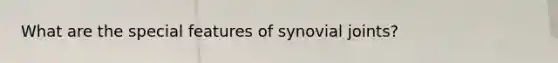 What are the special features of synovial joints?