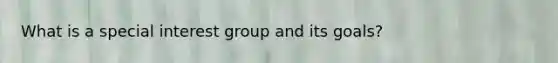 What is a special interest group and its goals?