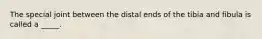 The special joint between the distal ends of the tibia and fibula is called a _____.