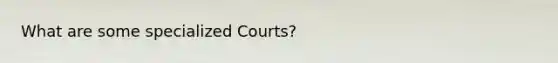 What are some specialized Courts?