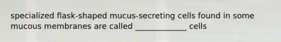 specialized flask-shaped mucus-secreting cells found in some mucous membranes are called _____________ cells