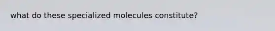 what do these specialized molecules constitute?