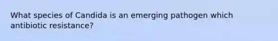 What species of Candida is an emerging pathogen which antibiotic resistance?