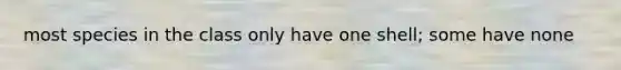 most species in the class only have one shell; some have none
