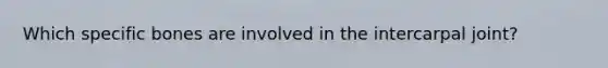 Which specific bones are involved in the intercarpal joint?