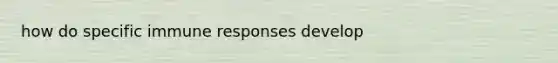 how do specific immune responses develop