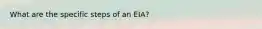 What are the specific steps of an EIA?