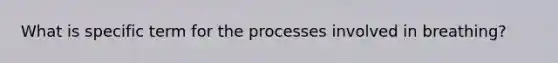 What is specific term for the processes involved in breathing?