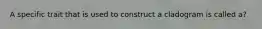 A specific trait that is used to construct a cladogram is called a?