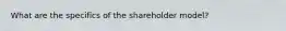 What are the specifics of the shareholder model?