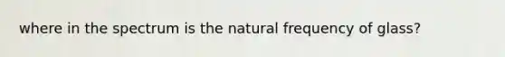 where in the spectrum is the natural frequency of glass?