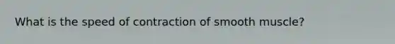 What is the speed of contraction of smooth muscle?