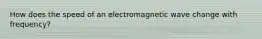 How does the speed of an electromagnetic wave change with frequency?