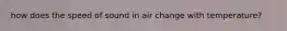 how does the speed of sound in air change with temperature?
