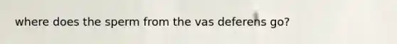 where does the sperm from the vas deferens go?