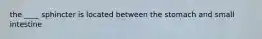 the ____ sphincter is located between the stomach and small intestine