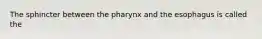 The sphincter between the pharynx and the esophagus is called the