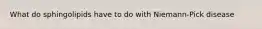 What do sphingolipids have to do with Niemann-Pick disease