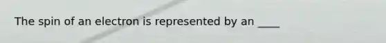 The spin of an electron is represented by an ____