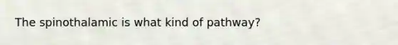 The spinothalamic is what kind of pathway?