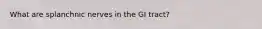 What are splanchnic nerves in the GI tract?