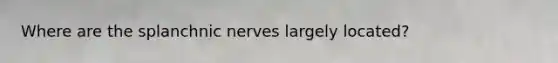 Where are the splanchnic nerves largely located?