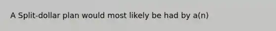 A Split-dollar plan would most likely be had by a(n)