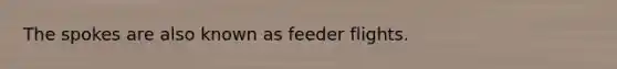 The spokes are also known as feeder flights.