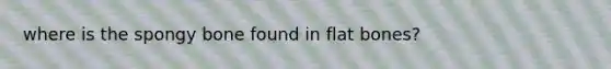 where is the spongy bone found in flat bones?