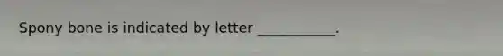 Spony bone is indicated by letter ___________.