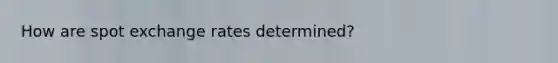 How are spot exchange rates determined?