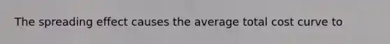 The spreading effect causes the average total cost curve to