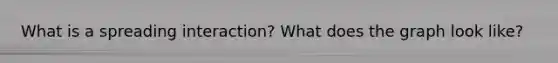 What is a spreading interaction? What does the graph look like?