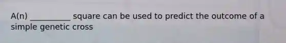 A(n) __________ square can be used to predict the outcome of a simple genetic cross
