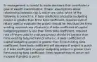 Sr management is careful to make decisions that contribute to goal of wealth maximization. If basic assumptions about relationship between risk & return are valid, which of the following is correct? a. If beta coefficient of capital budgeting project is greater than firms beta coefficient, required rate of return used to evaluate the project should be less than the firms existing required rate of return b. If beta coefficient of capital budgeting project is less than firms beta coefficient, required rate of return used to evaluate project should be greater than firms existing required rate of return c. If beta coefficient of capital budgeting project is greater than firms existing beta coefficient, firms beta coefficient will decrease if project is purch d. If beta coefficient of capital budgeting project is greater than firms existing beta coefficient, firms required rate of return will increase if project is purch