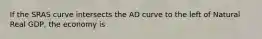 If the SRAS curve intersects the AD curve to the left of Natural Real GDP, the economy is