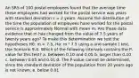 An SRS of 100 postal employees found that the average time these employees had worked for the postal service was years with standard deviation s = 2 years. Assume the distribution of the time the population of employees have worked for the postal service is approximately Normal with mean m. Are these data evidence that m has changed from the value of 7.5 years of twenty years ago? To make this determination we test the hypotheses H0: m = 7.5, Ha: m ¹ 7.5 using a one-sample t test. Use Scenario 9-4. Which of the following intervals contains the P-value for this test? a. between 0.10 and 0.05 b. larger than 0.10 c. between 0.05 and 0.01 d. The P-value cannot be determined, since the standard deviation of the population from 20 years ago is not known. e. below 0.01