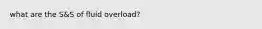 what are the S&S of fluid overload?