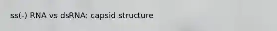 ss(-) RNA vs dsRNA: capsid structure