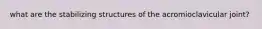what are the stabilizing structures of the acromioclavicular joint?
