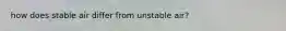 how does stable air differ from unstable air?