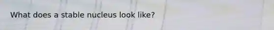 What does a stable nucleus look like?