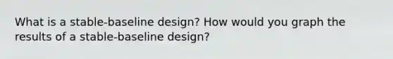 What is a stable-baseline design? How would you graph the results of a stable-baseline design?