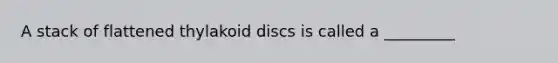 A stack of flattened thylakoid discs is called a _________