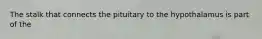 The stalk that connects the pituitary to the hypothalamus is part of the