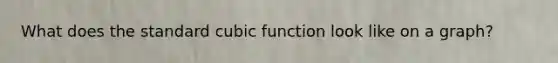 What does the standard cubic function look like on a graph?