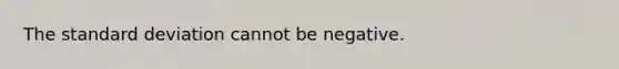 The standard deviation cannot be negative.