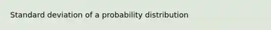 Standard deviation of a probability distribution